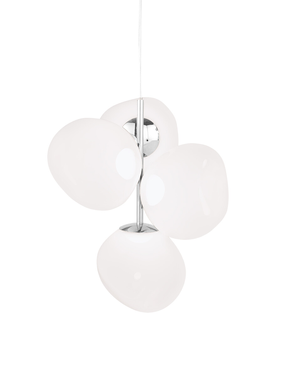Melt Chandelier Mini fra Tom Dixon (Opal / Silver)