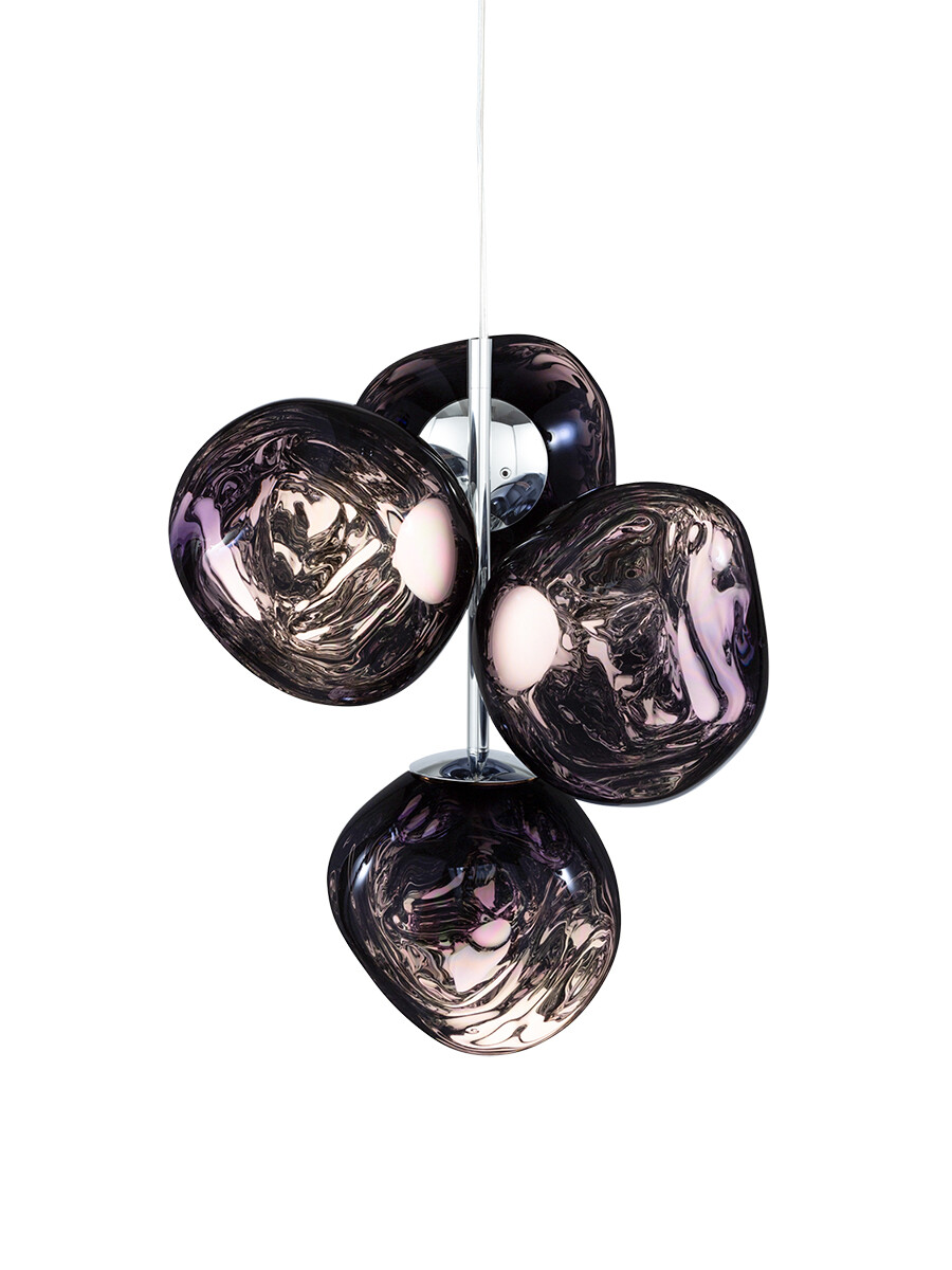Melt Chandelier Mini fra Tom Dixon (Smoke)