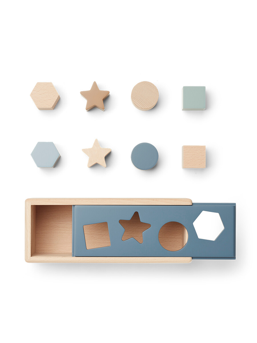 Midas puttekasse, geometric whale blue multi mix fra Liewood