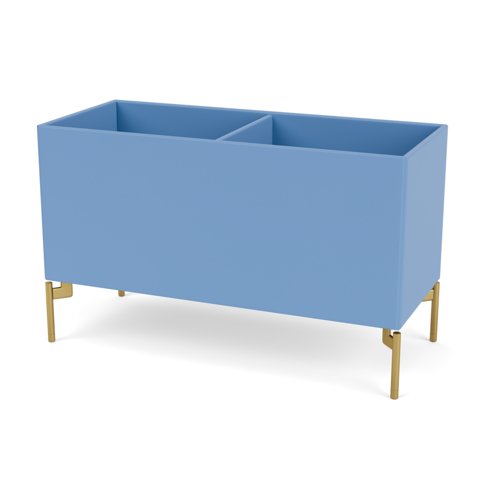 Plantekasse B69,6 cm fra Montana (Dybde: 30 cm, Azure, Inkl. ben – messing)