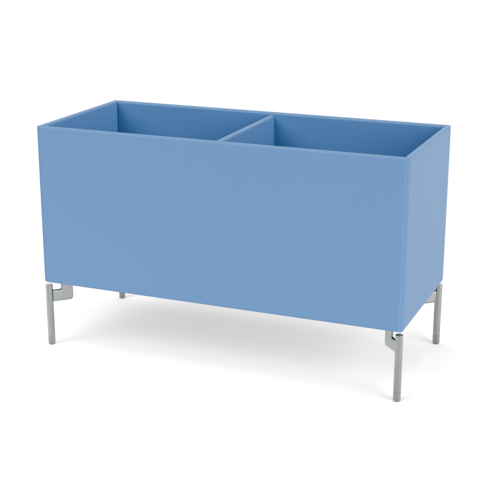 Plantekasse B69,6 cm fra Montana (Dybde: 30 cm, Azure, Inkl. ben – krom)