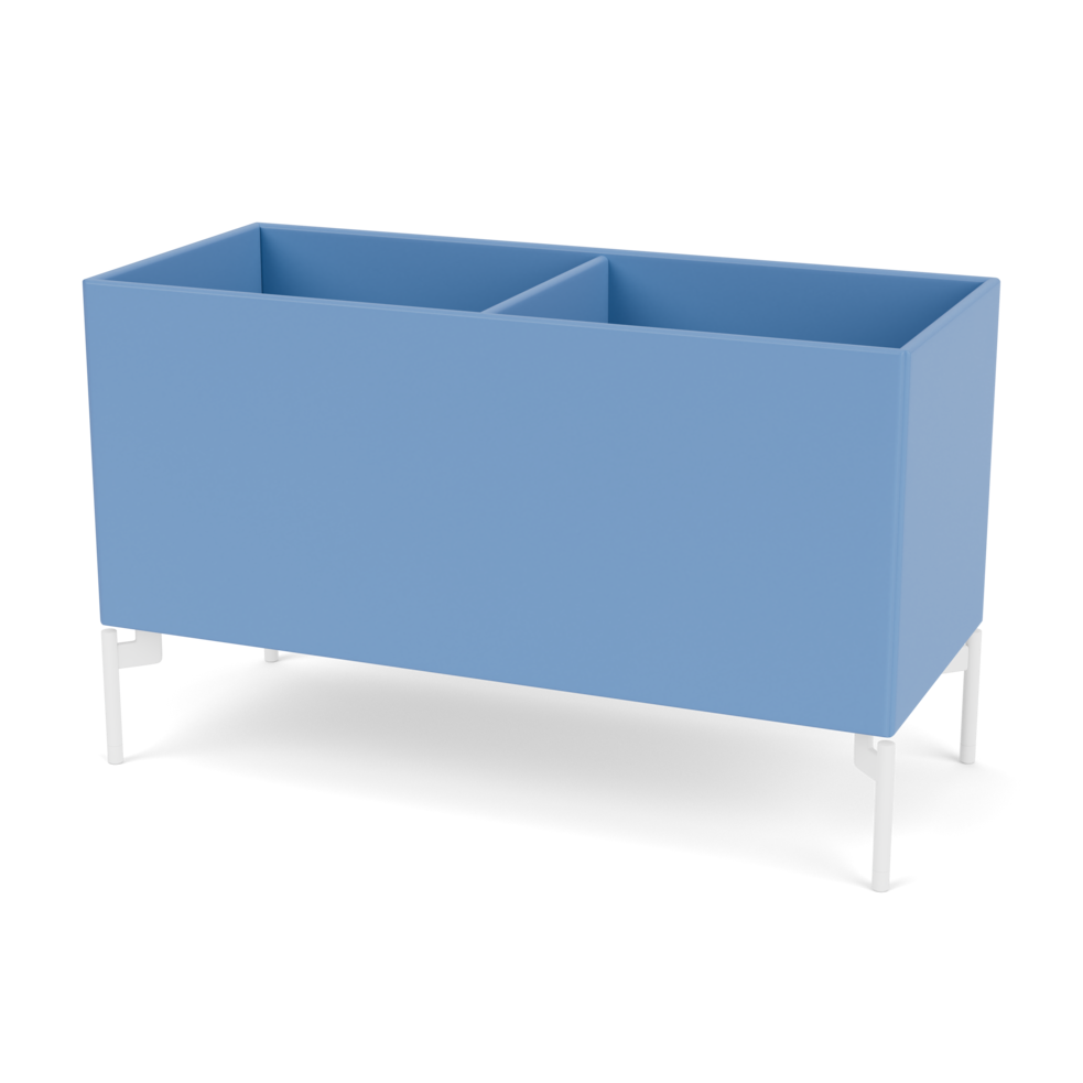 Plantekasse B69,6 cm fra Montana (Dybde: 30 cm, Azure, Inkl. ben – snow)
