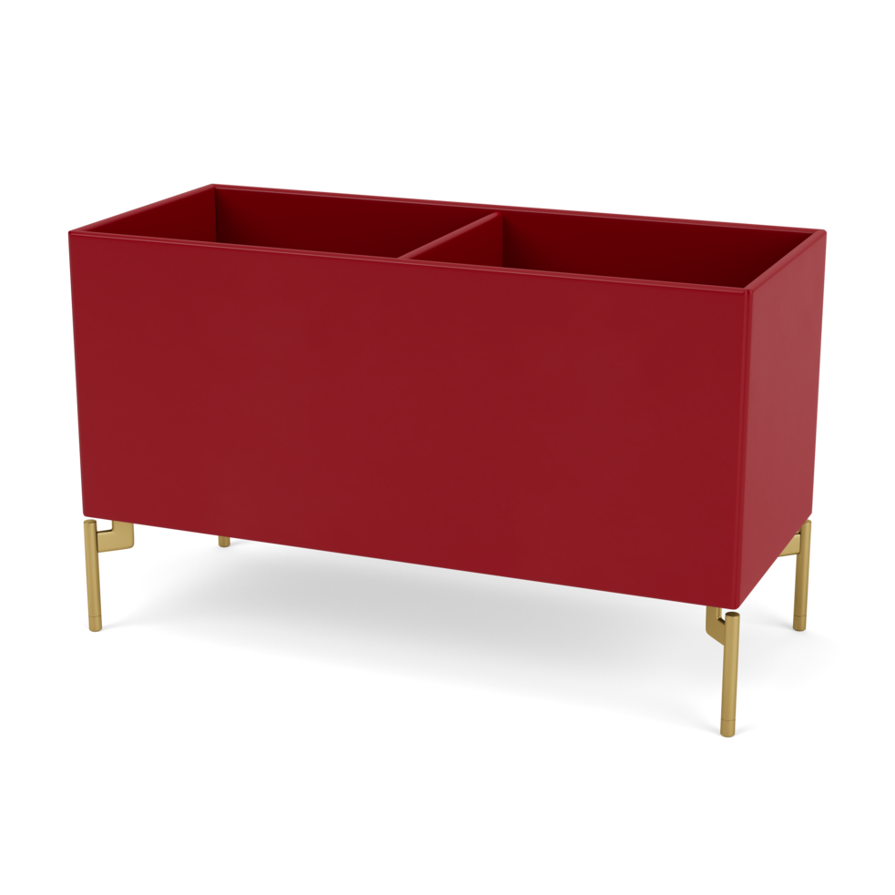 Plantekasse B69,6 cm fra Montana (Dybde: 30 cm, Beetroot, Inkl. ben – messing)