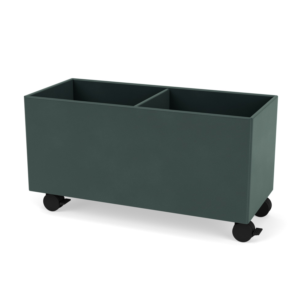 Plantekasse B69,6 cm fra Montana (Dybde: 30 cm, Black Jade, Inkl. hjul)