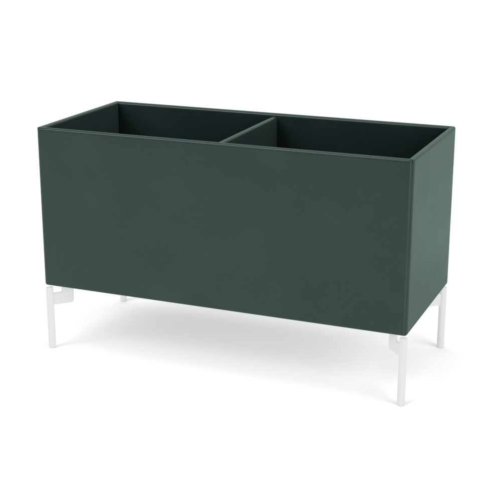 Plantekasse B69,6 cm fra Montana (Dybde: 30 cm, Black Jade, Inkl. ben – snow)
