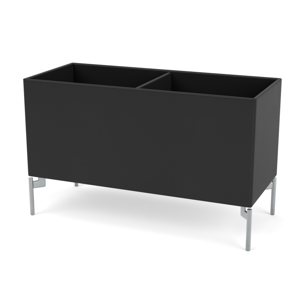 Plantekasse B69,6 cm fra Montana (Dybde: 30 cm, Black, Inkl. ben – krom)