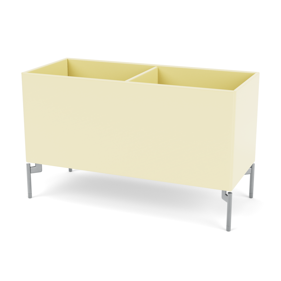 Plantekasse B69,6 cm fra Montana (Dybde: 30 cm, Camomile, Inkl. ben – krom)
