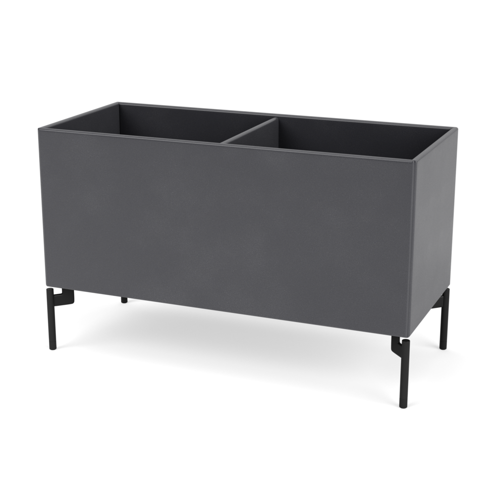 Plantekasse B69,6 cm fra Montana (Dybde: 30 cm, Coal, Inkl. ben – black)