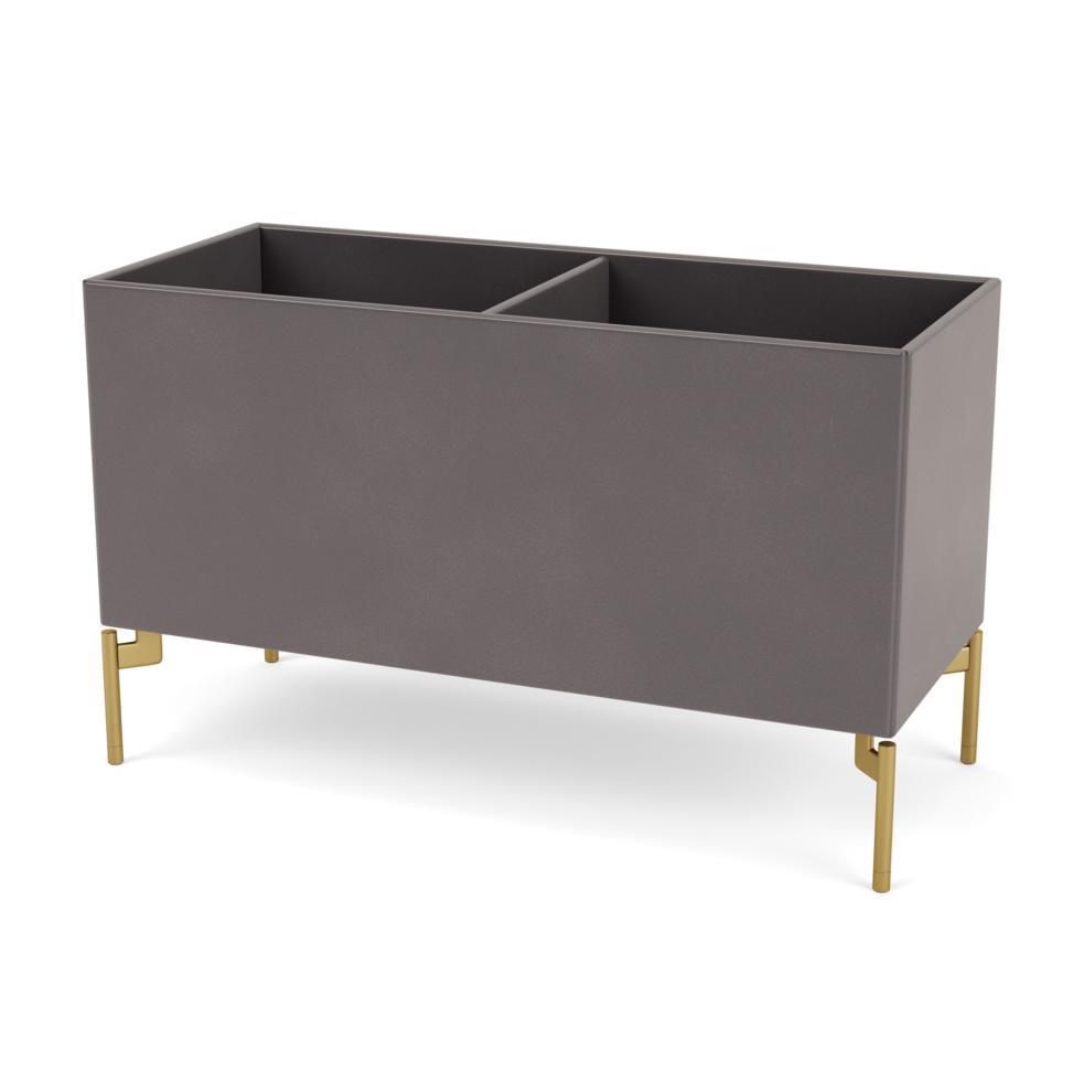 Plantekasse B69,6 cm fra Montana (Dybde: 30 cm, Coffee, Inkl. ben – messing)