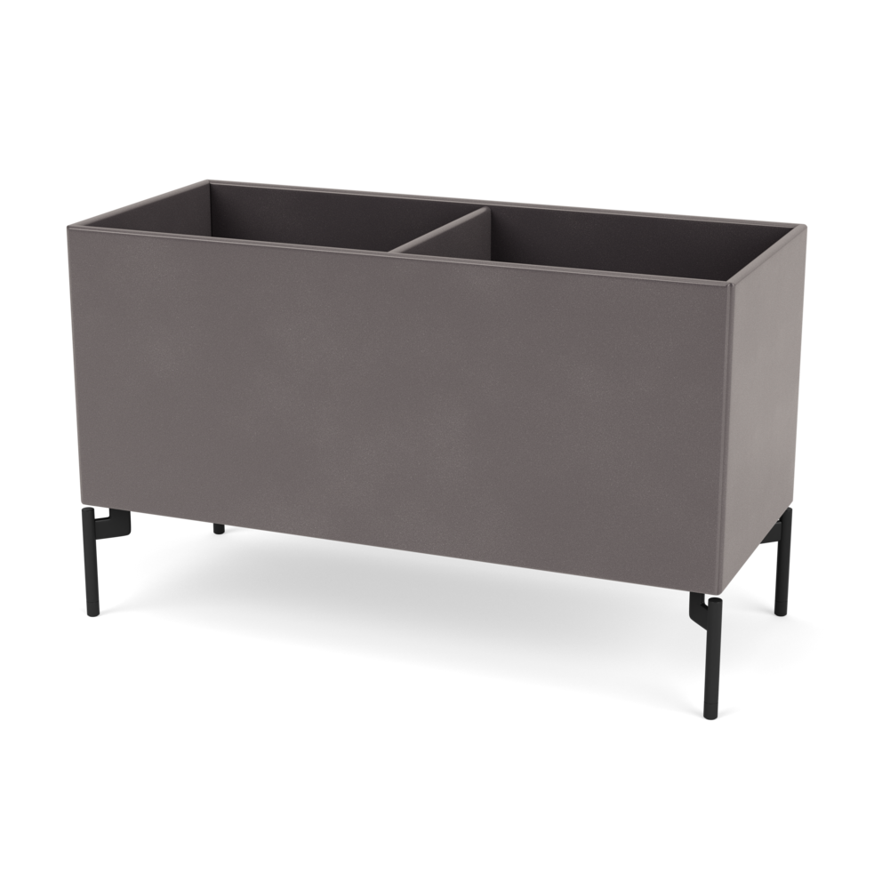 Plantekasse B69,6 cm fra Montana (Dybde: 30 cm, Coffee, Inkl. ben – black)