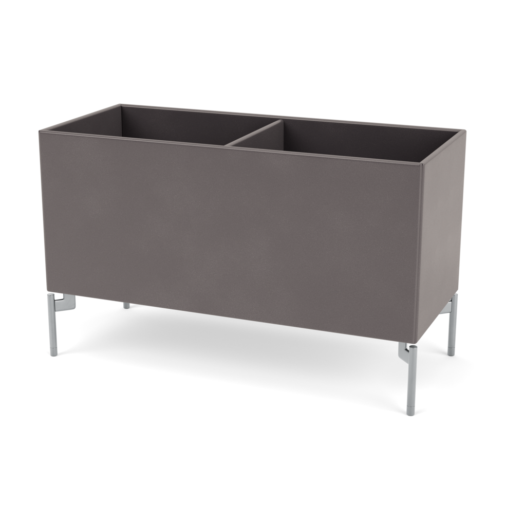 Plantekasse B69,6 cm fra Montana (Dybde: 30 cm, Coffee, Inkl. ben – krom)