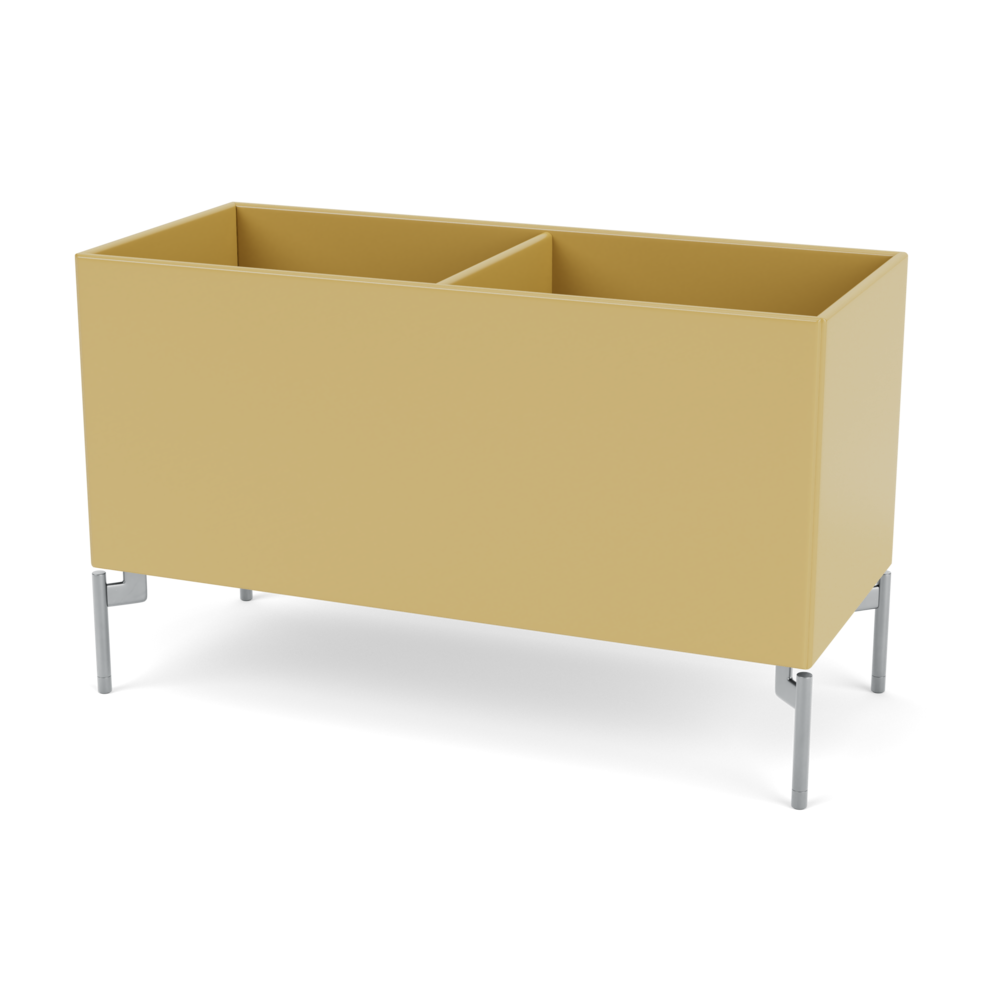 Plantekasse B69,6 cm fra Montana (Dybde: 30 cm, Cumin, Inkl. ben – krom)