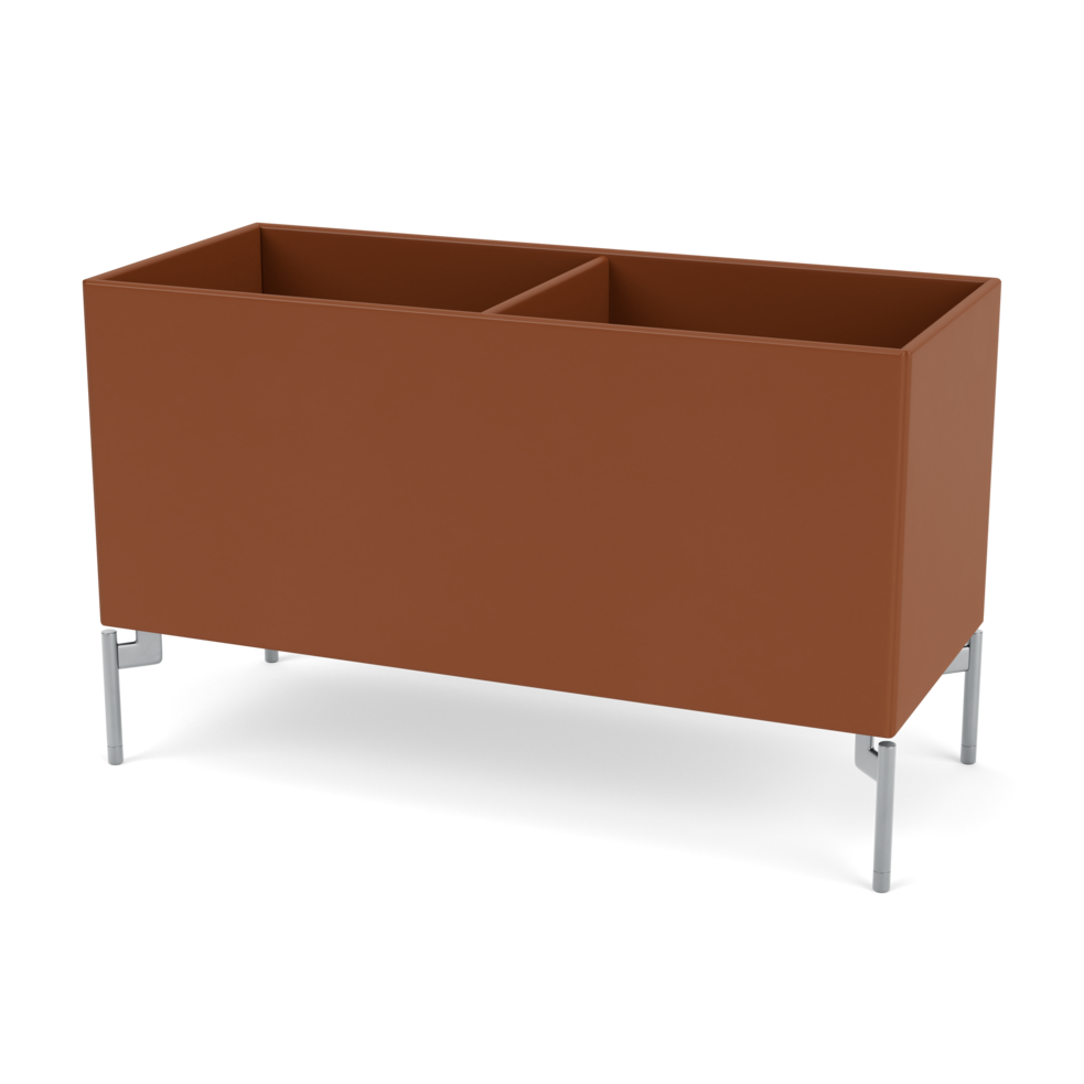Plantekasse B69,6 cm fra Montana (Dybde: 30 cm, Hazelnut, Inkl. ben – krom)