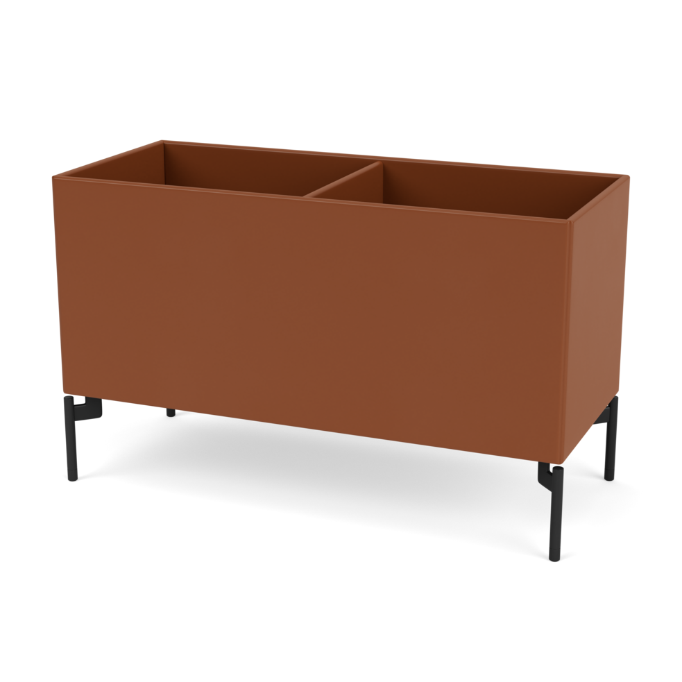 Plantekasse B69,6 cm fra Montana (Dybde: 30 cm, Hazelnut, Inkl. ben – black)