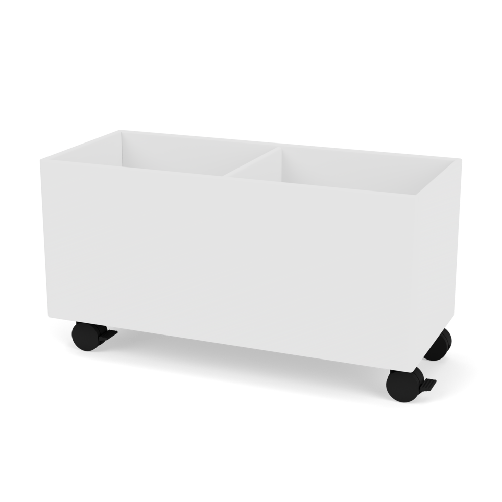 Plantekasse B69,6 cm fra Montana (Dybde: 30 cm, New white, Inkl. hjul)