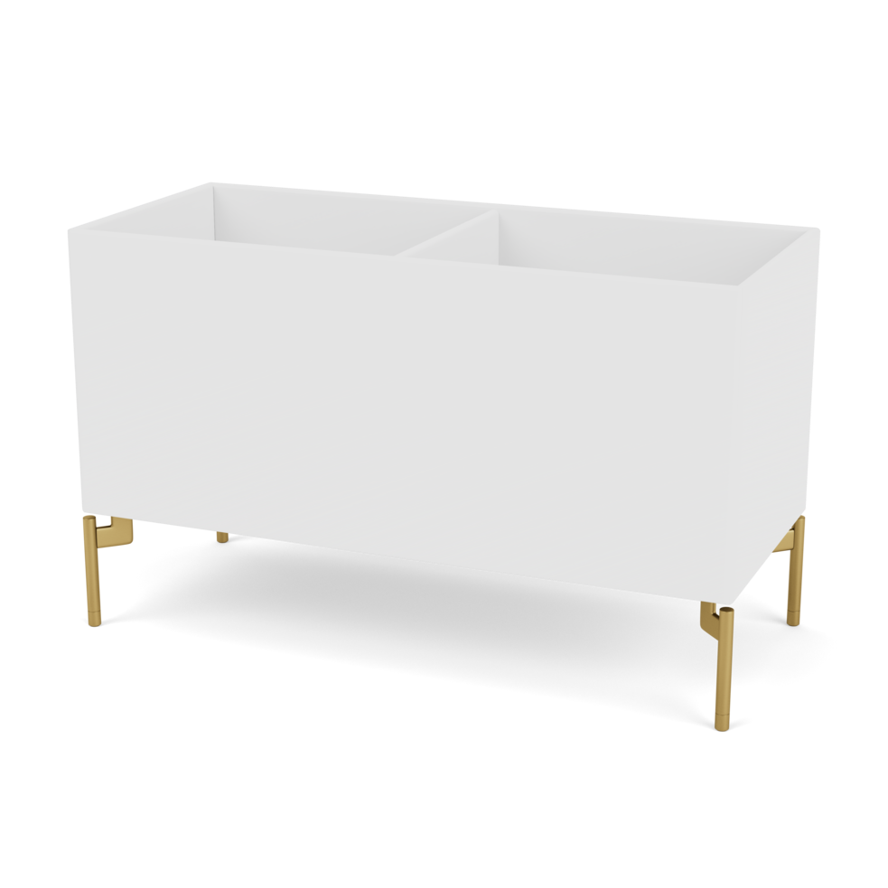 Plantekasse B69,6 cm fra Montana (Dybde: 30 cm, New white, Inkl. ben – messing)