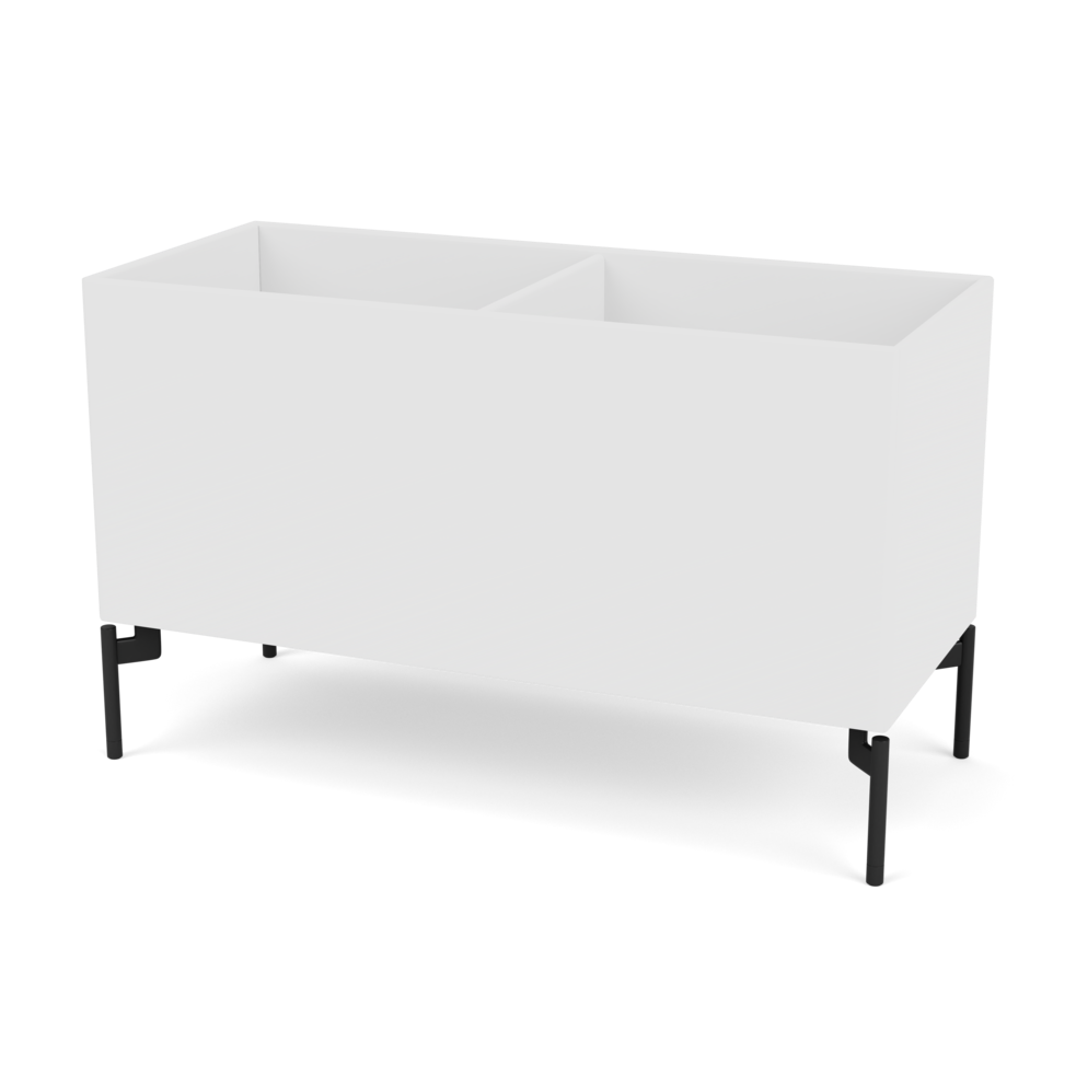 Plantekasse B69,6 cm fra Montana (Dybde: 30 cm, New white, Inkl. ben – black)
