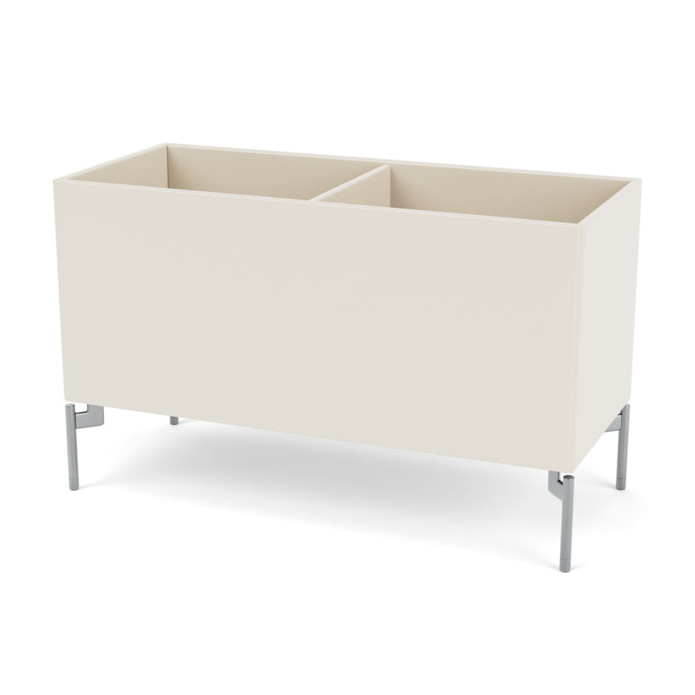 Plantekasse B69,6 cm fra Montana (Dybde: 30 cm, Oat, Inkl. ben – krom)