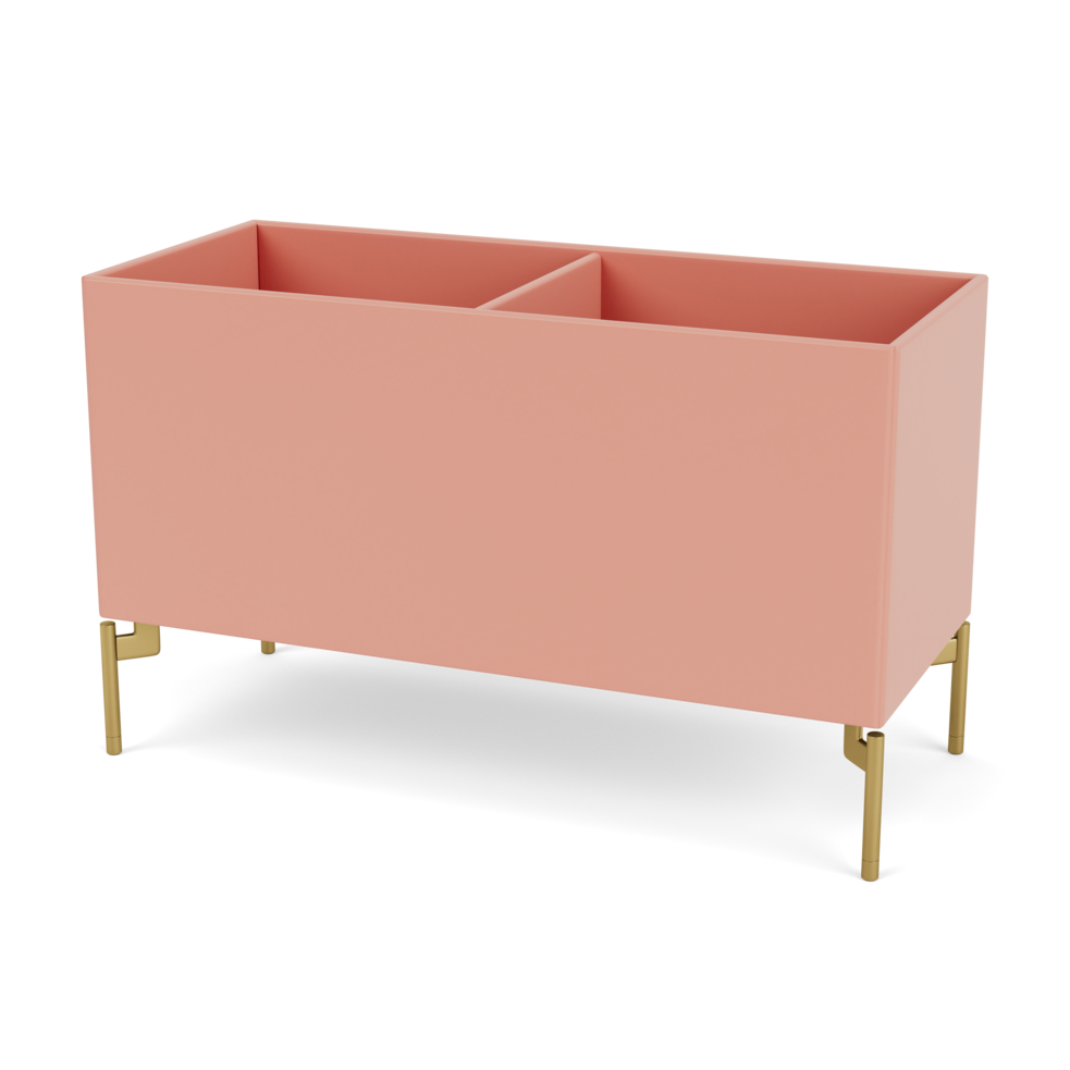 Plantekasse B69,6 cm fra Montana (Dybde: 30 cm, Rhubarb, Inkl. ben – messing)