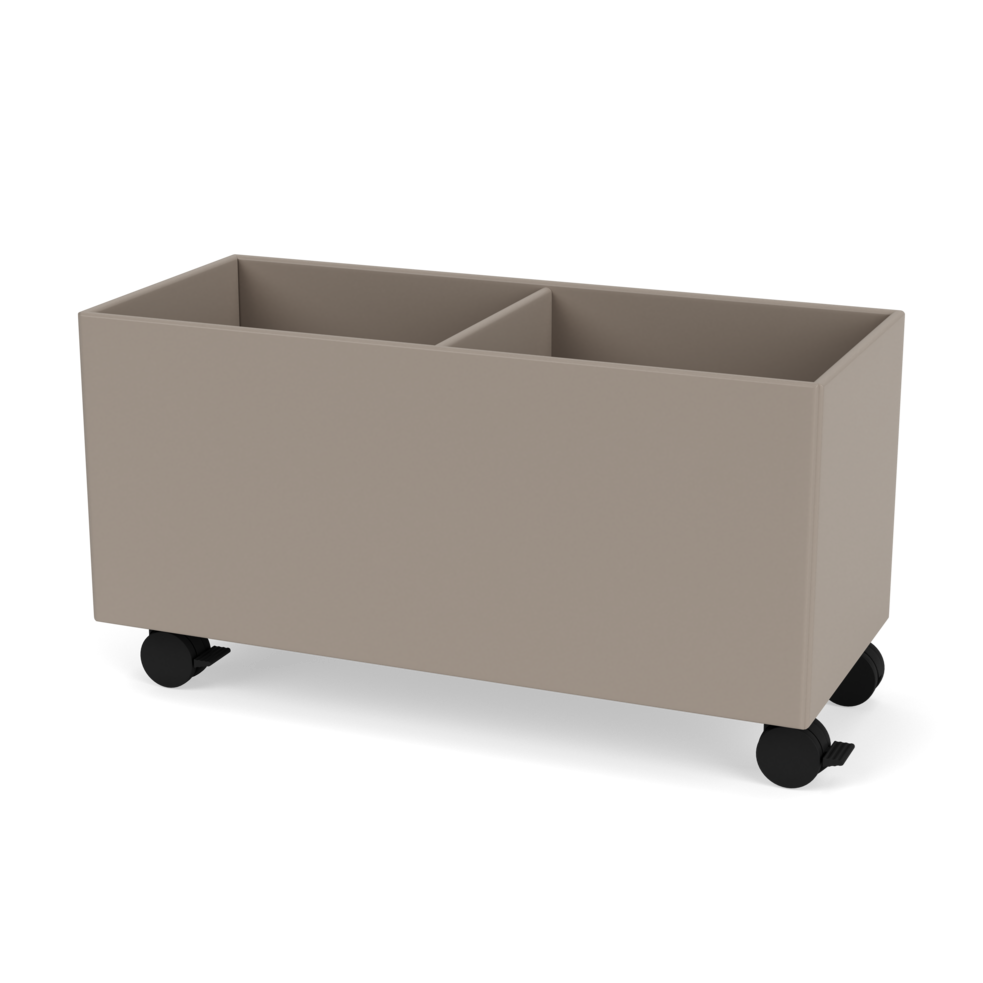 Plantekasse B69,6 cm fra Montana (Dybde: 30 cm, Truffle, Inkl. hjul)