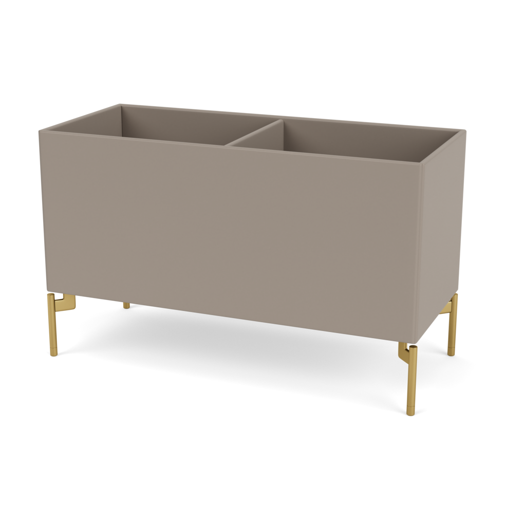 Plantekasse B69,6 cm fra Montana (Dybde: 30 cm, Truffle, Inkl. ben – messing)