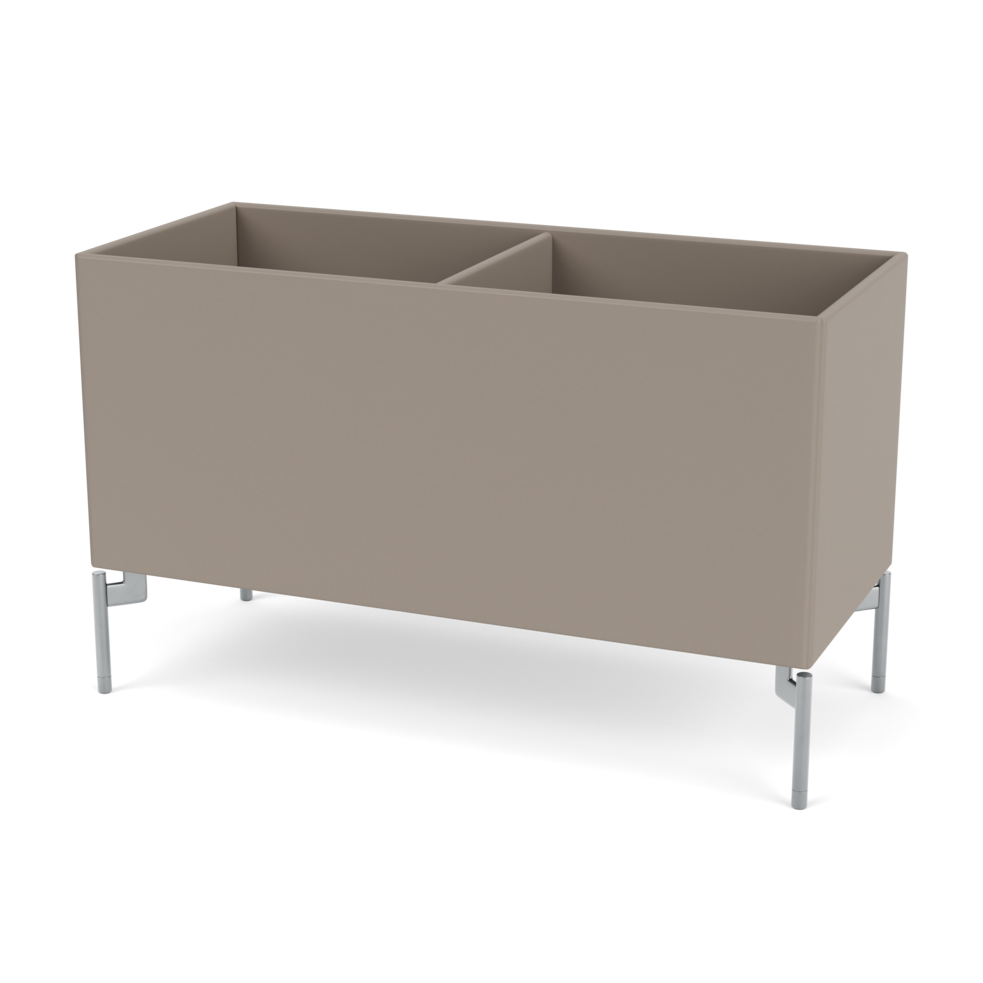 Plantekasse B69,6 cm fra Montana (Dybde: 30 cm, Truffle, Inkl. ben – krom)