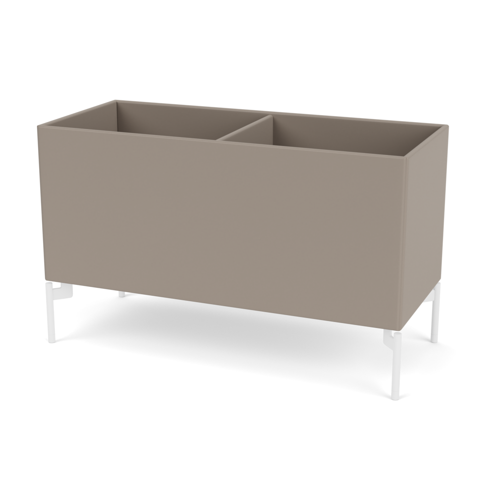 Plantekasse B69,6 cm fra Montana (Dybde: 30 cm, Truffle, Inkl. ben – snow)