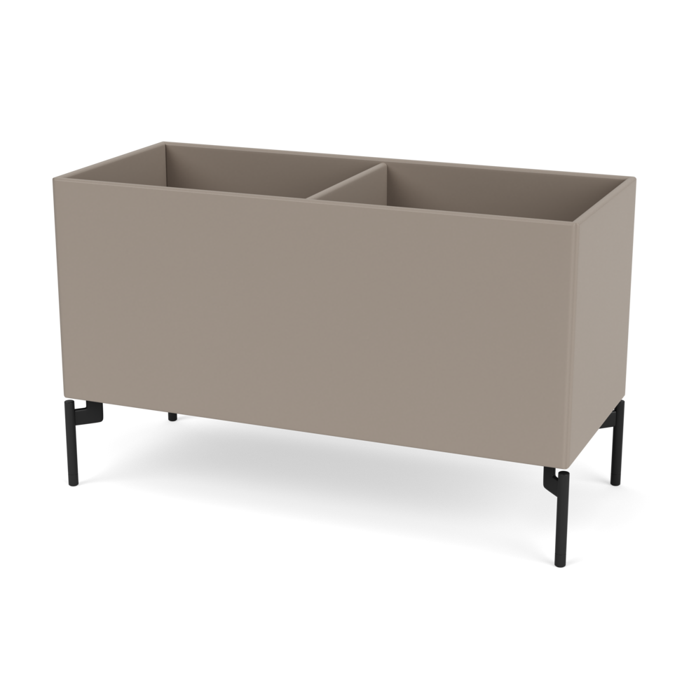 Plantekasse B69,6 cm fra Montana (Dybde: 30 cm, Truffle, Inkl. ben – black)