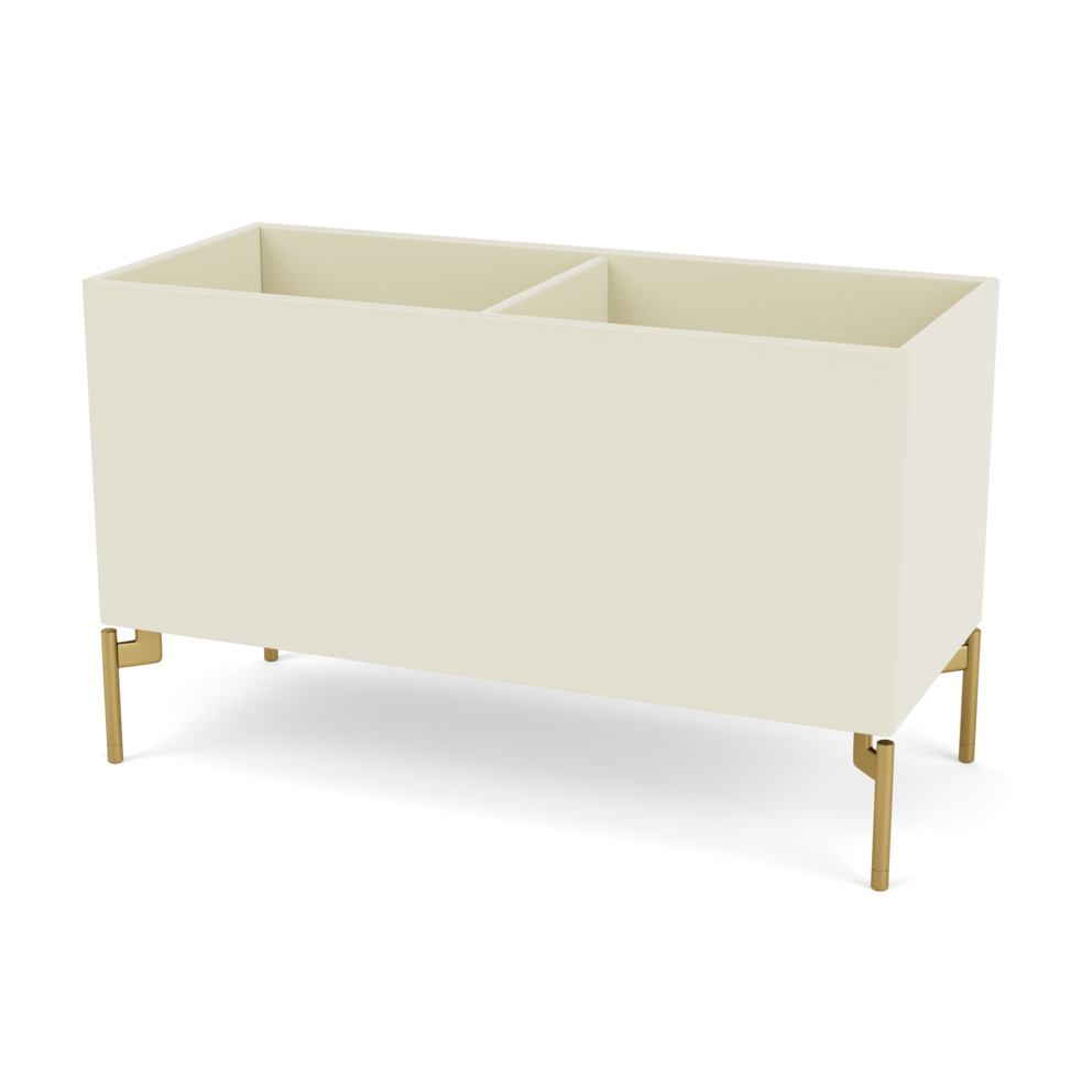 Plantekasse B69,6 cm fra Montana (Dybde: 30 cm, Vanilla, Inkl. ben – messing)