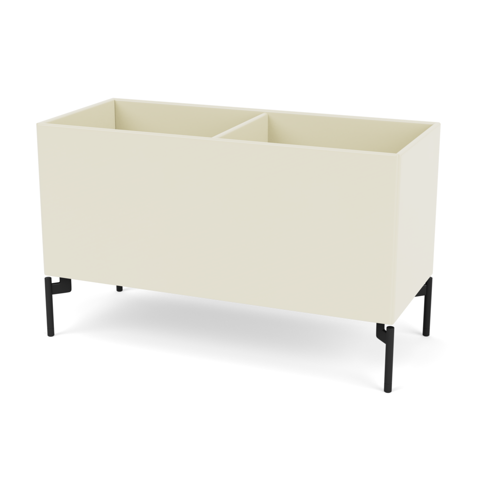 Plantekasse B69,6 cm fra Montana (Dybde: 30 cm, Vanilla, Inkl. ben – black)