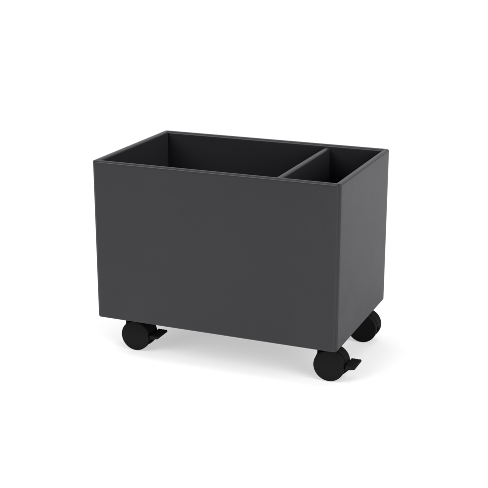 Plantekasse B46,8 cm fra Montana (Dybde: 30 cm, Anthracite, Inkl. hjul)
