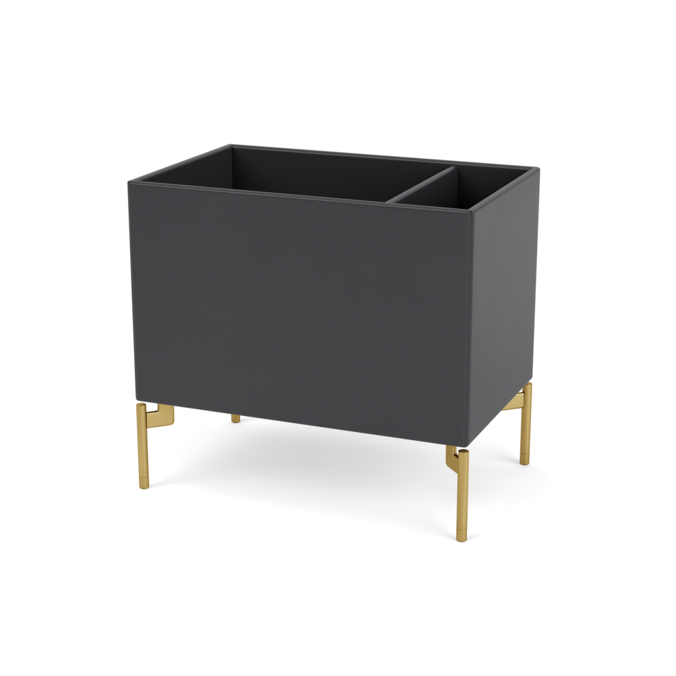 Plantekasse B46,8 cm fra Montana (Dybde: 30 cm, Anthracite, Inkl. ben – messing)