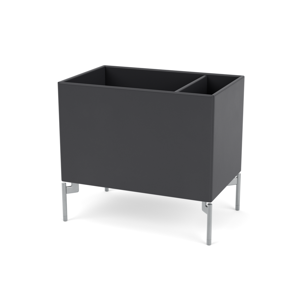 Plantekasse B46,8 cm fra Montana (Dybde: 30 cm, Anthracite, Inkl. ben – krom)