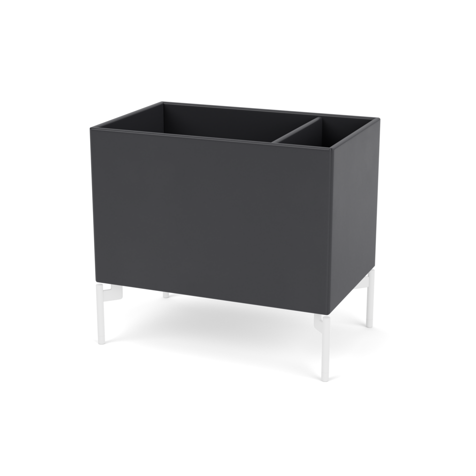 Plantekasse B46,8 cm fra Montana (Dybde: 30 cm, Anthracite, Inkl. ben – snow)