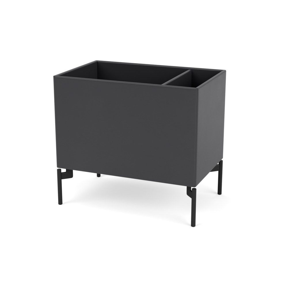 Plantekasse B46,8 cm fra Montana (Dybde: 30 cm, Anthracite, Inkl. ben – black)