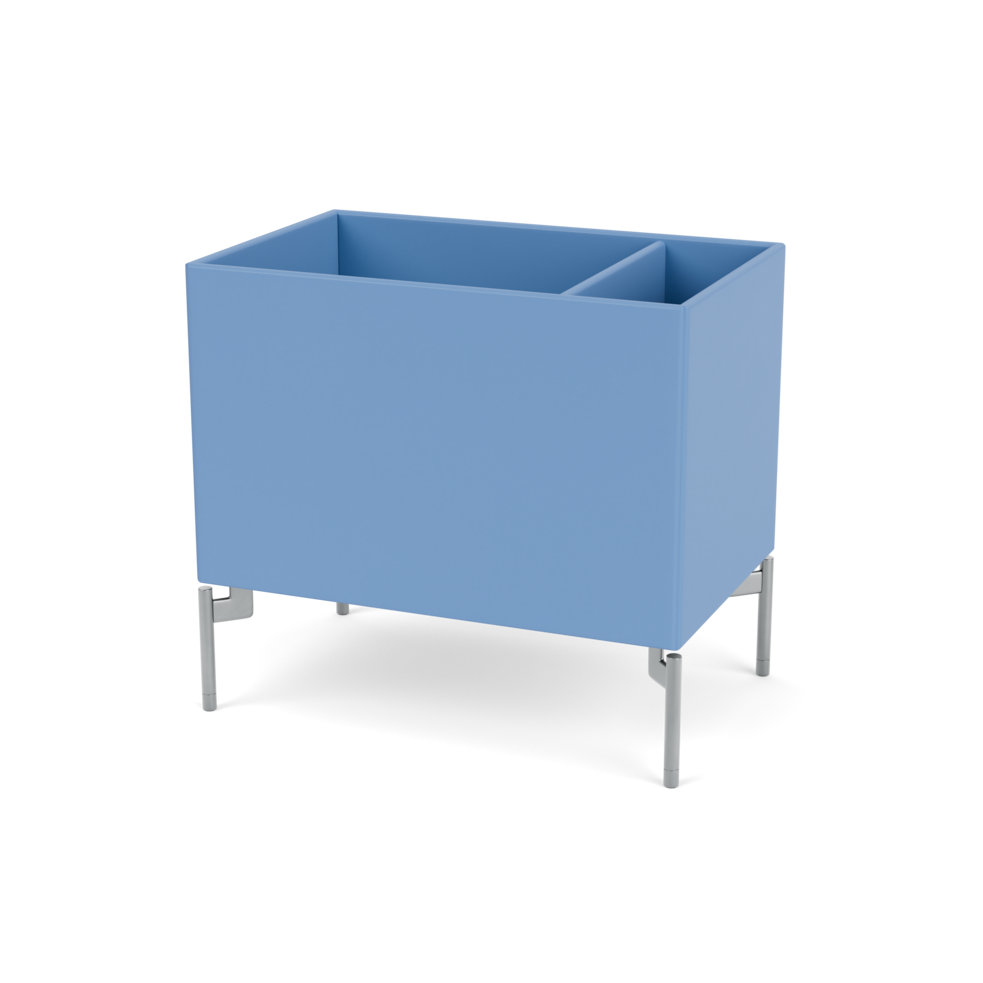 Plantekasse B46,8 cm fra Montana (Dybde: 30 cm, Azure, Inkl. ben – krom)