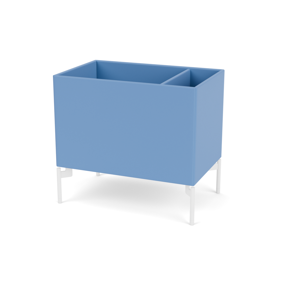 Plantekasse B46,8 cm fra Montana (Dybde: 30 cm, Azure, Inkl. ben – snow)