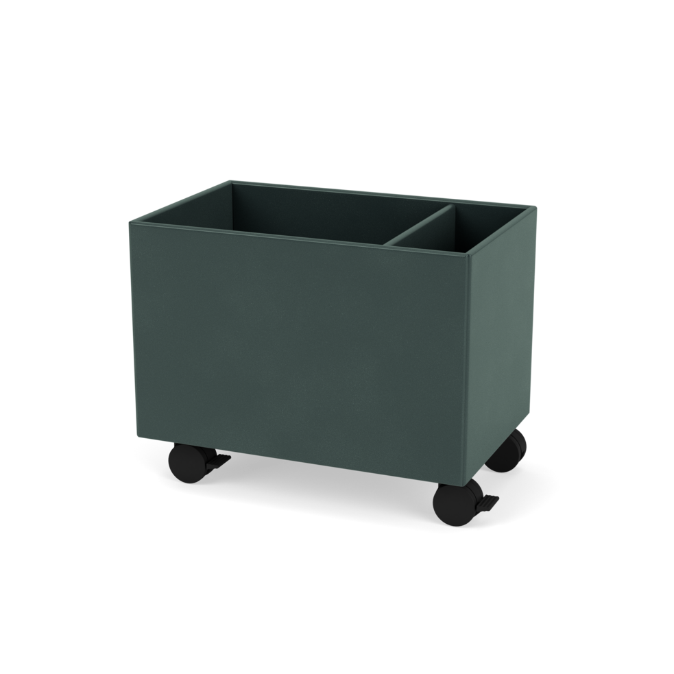 Plantekasse B46,8 cm fra Montana (Dybde: 30 cm, Black Jade, Inkl. hjul)