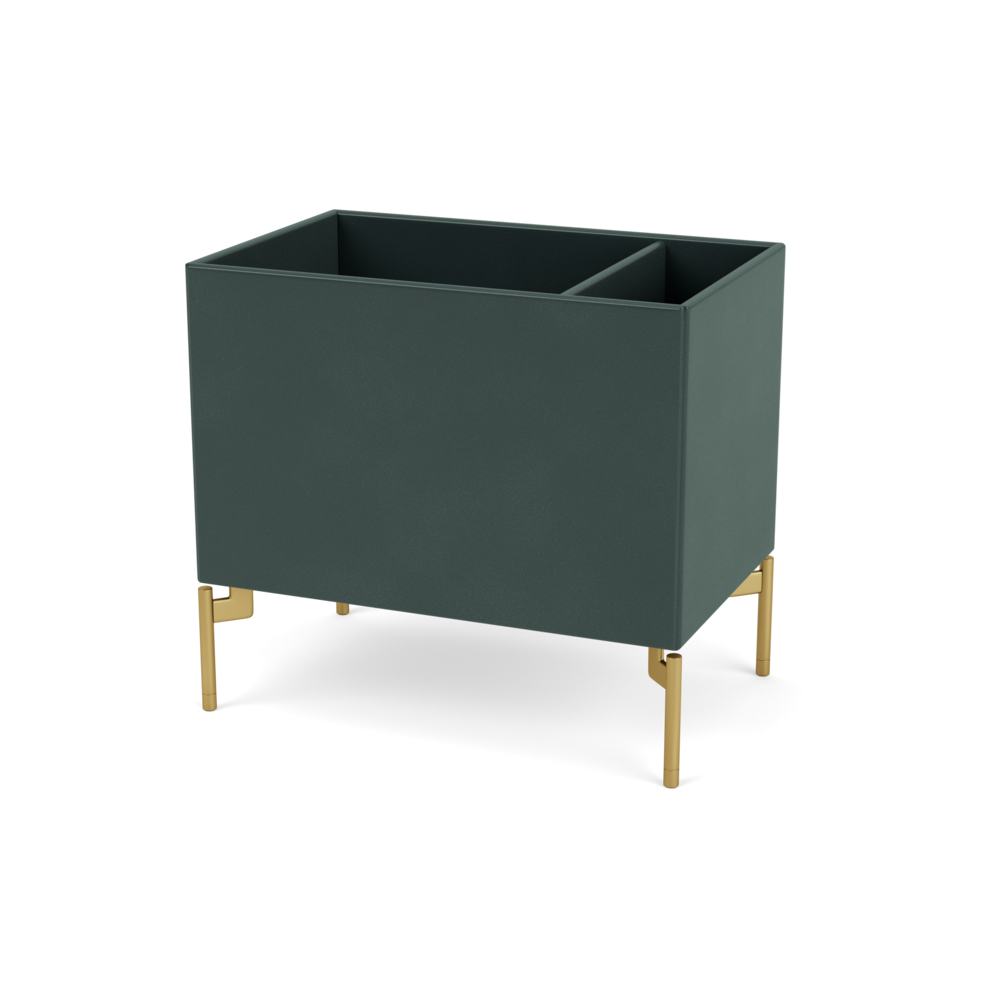 Plantekasse B46,8 cm fra Montana (Dybde: 30 cm, Black Jade, Inkl. ben – messing)