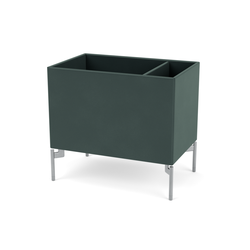 Plantekasse B46,8 cm fra Montana (Dybde: 30 cm, Black Jade, Inkl. ben – krom)