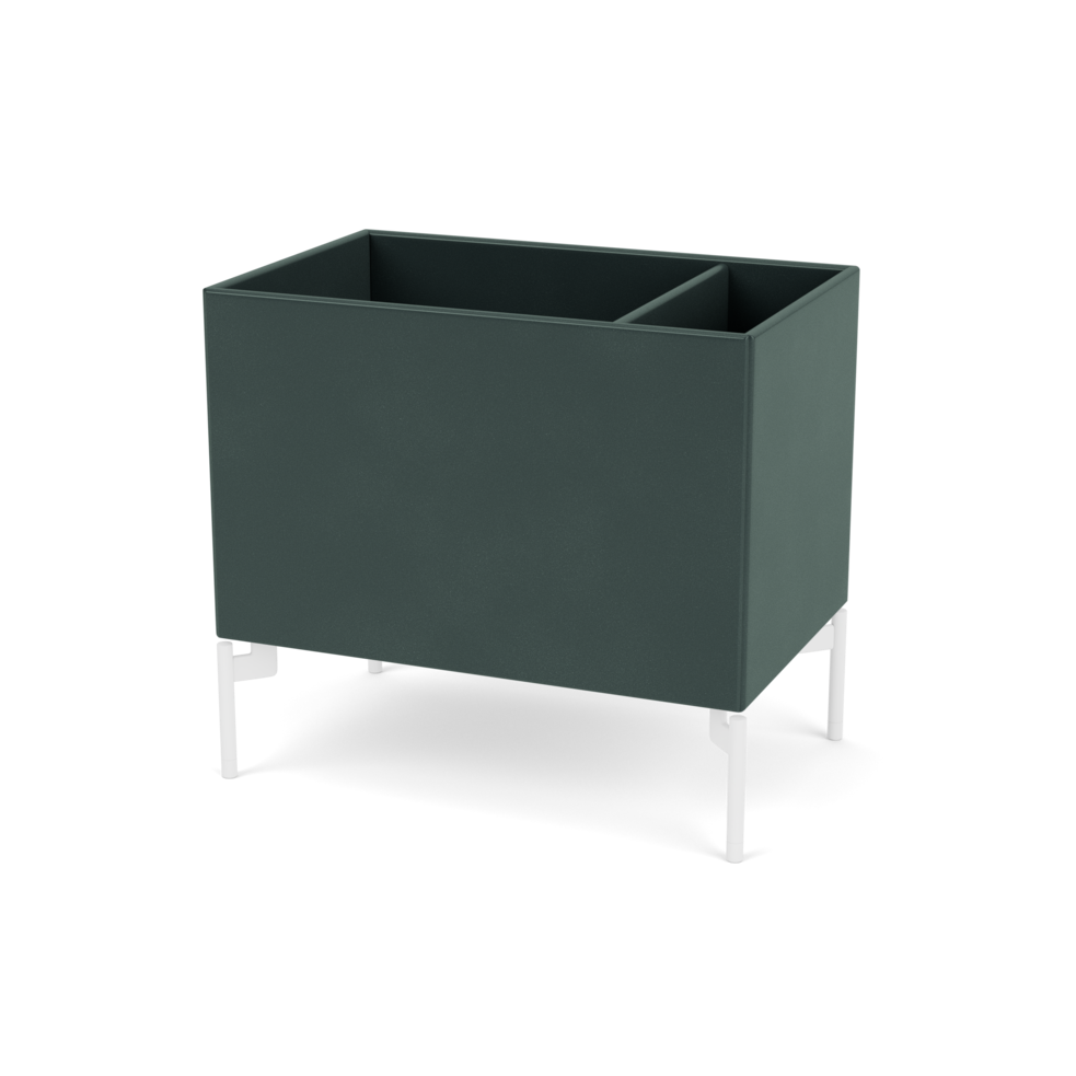 Plantekasse B46,8 cm fra Montana (Dybde: 30 cm, Black Jade, Inkl. ben – snow)