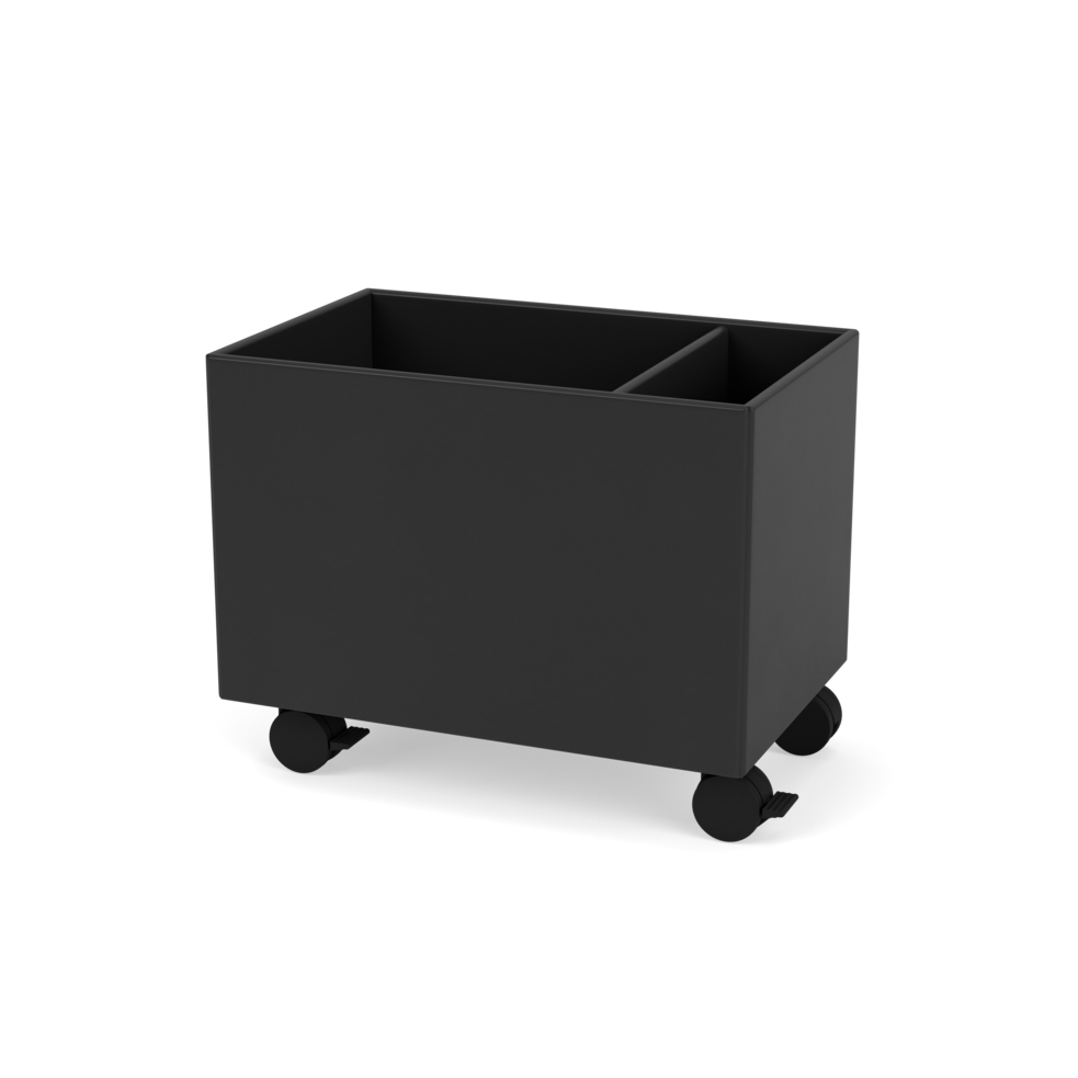 Plantekasse B46,8 cm fra Montana (Dybde: 30 cm, Black, Inkl. hjul)