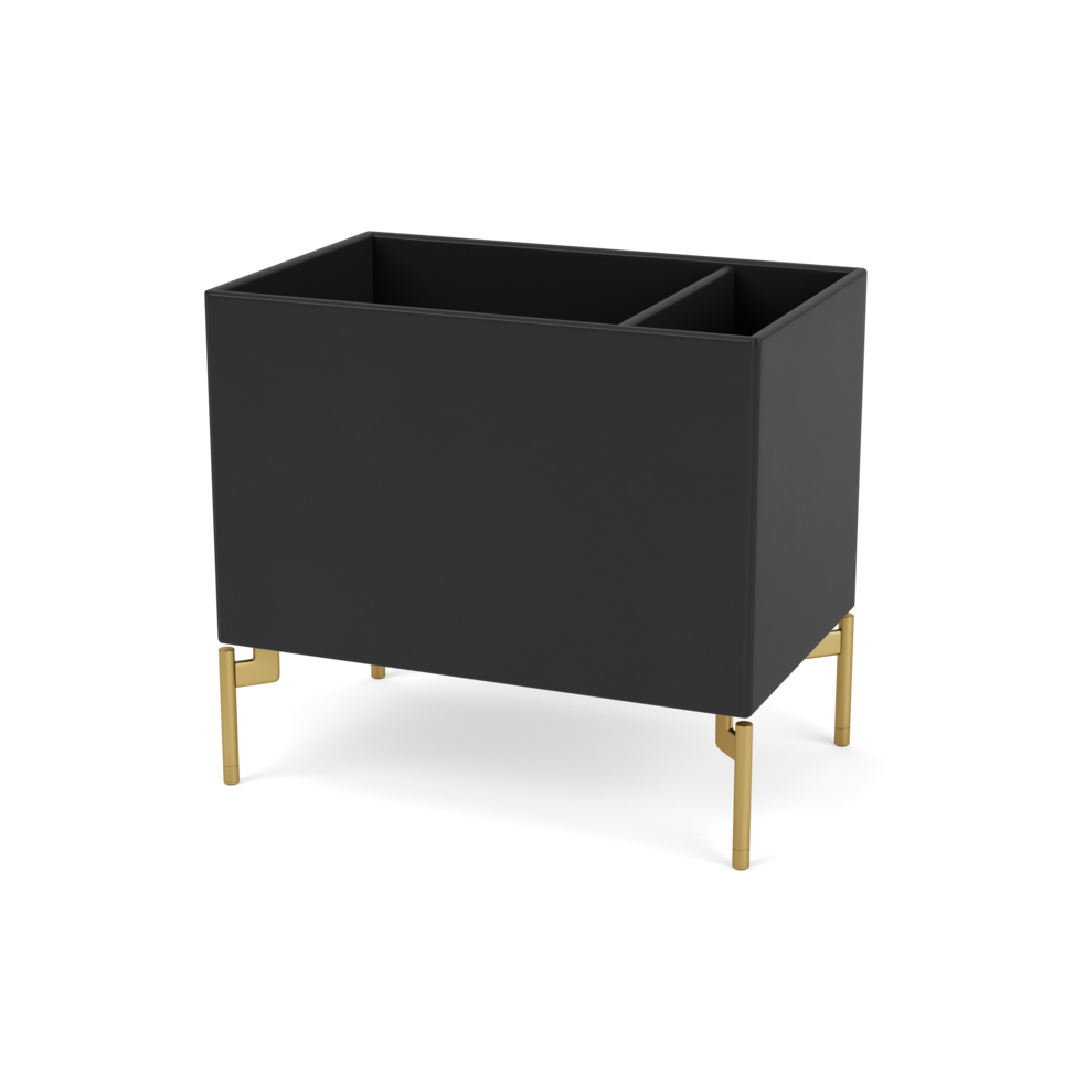 Plantekasse B46,8 cm fra Montana (Dybde: 30 cm, Black, Inkl. ben – messing)