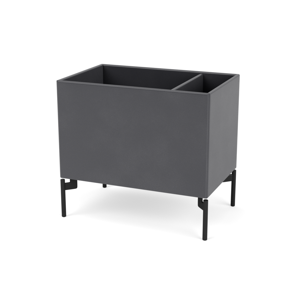 Plantekasse B46,8 cm fra Montana (Dybde: 30 cm, Coal, Inkl. ben – black)