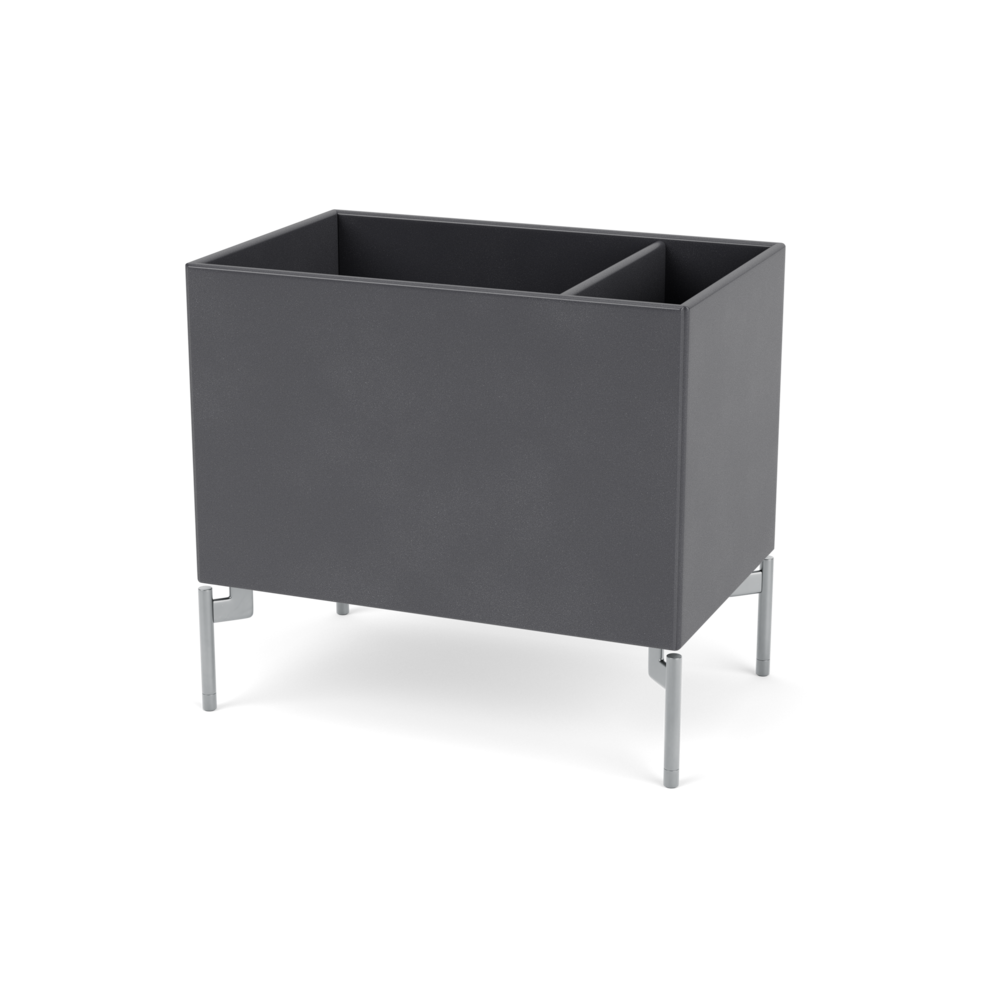 Plantekasse B46,8 cm fra Montana (Dybde: 30 cm, Coal, Inkl. ben – krom)