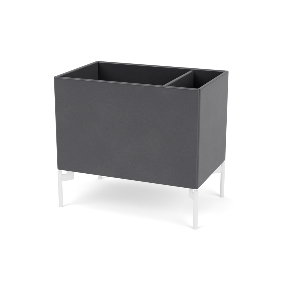 Plantekasse B46,8 cm fra Montana (Dybde: 30 cm, Coal, Inkl. ben – snow)
