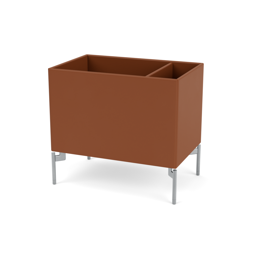 Plantekasse B46,8 cm fra Montana (Dybde: 30 cm, Hazelnut, Inkl. ben – krom)