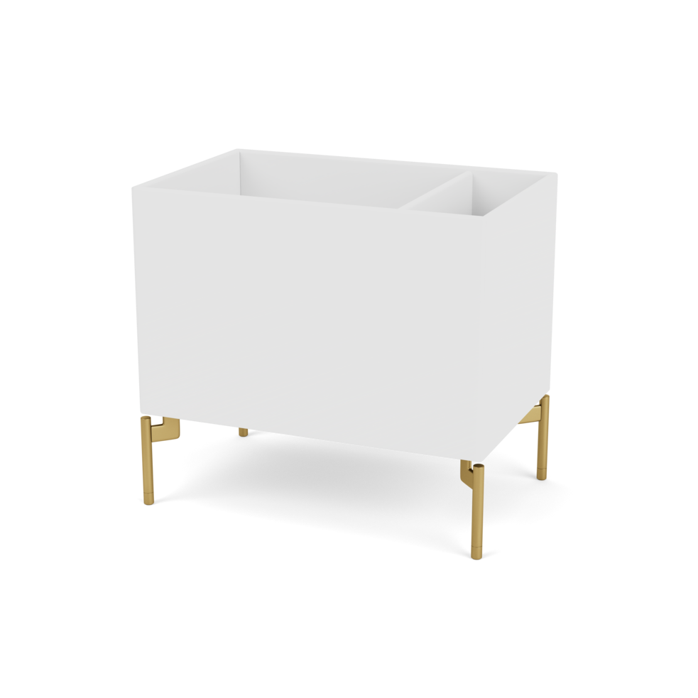 Plantekasse B46,8 cm fra Montana (Dybde: 30 cm, New white, Inkl. ben – messing)