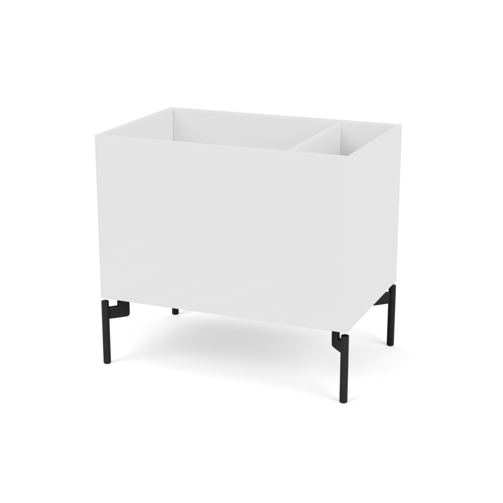 Plantekasse B46,8 cm fra Montana (Dybde: 30 cm, New white, Inkl. ben – black)