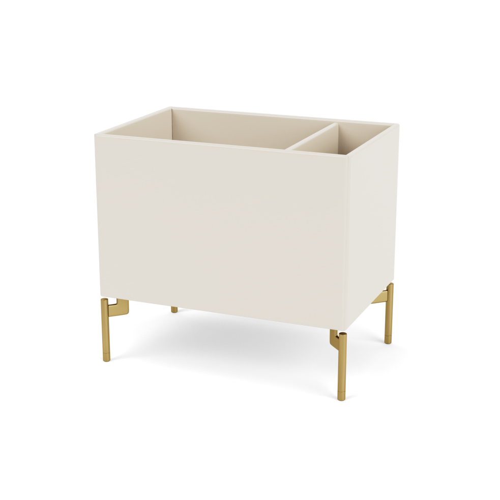 Plantekasse B46,8 cm fra Montana (Dybde: 30 cm, Oat, Inkl. ben – messing)